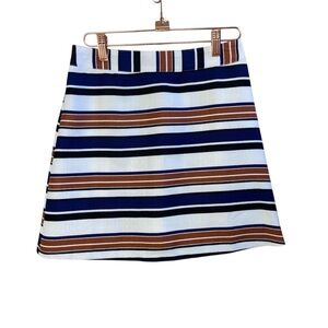 Very J Stripe Mini Skirt Blue White Small NWT Nautical Classic Preppy